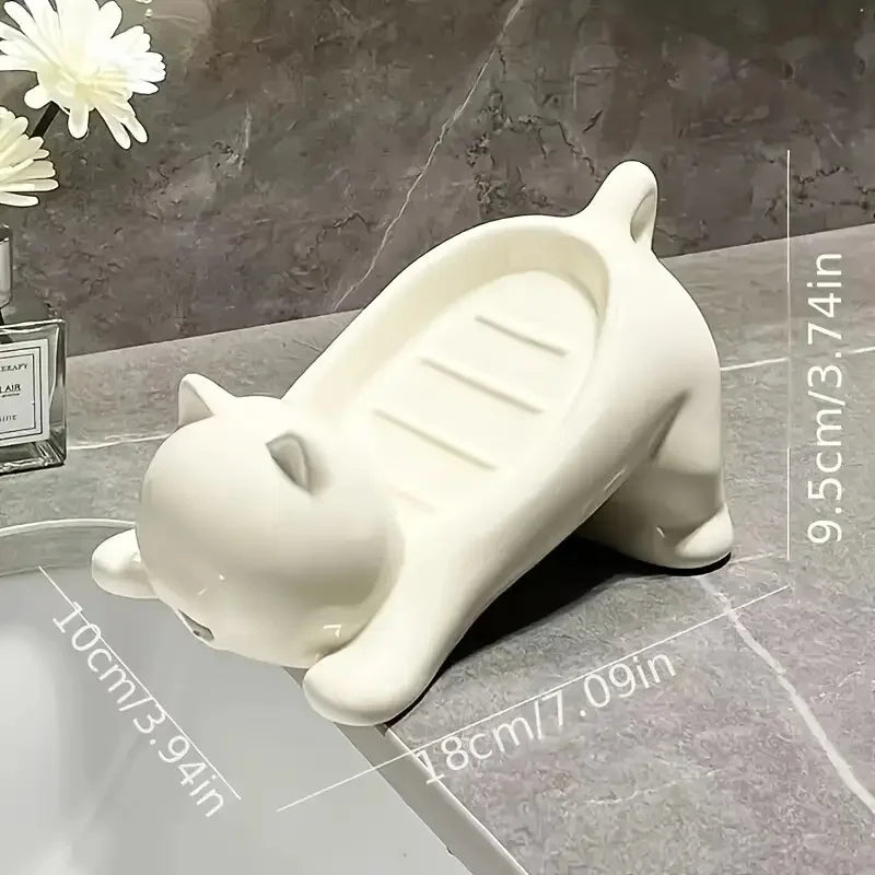 Cute Cartoon Cat for Bathroom Soap Holder