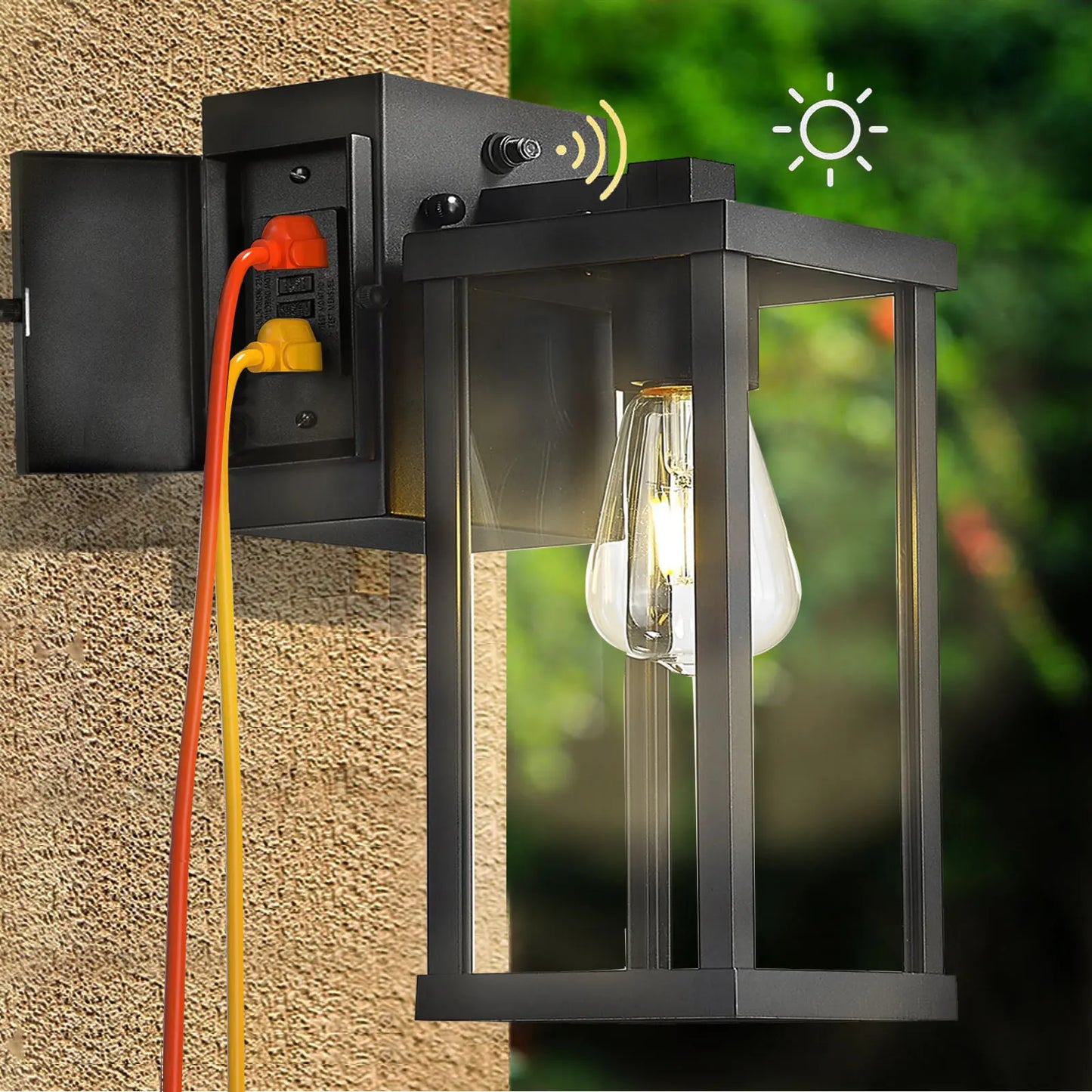 Porch Light With GFCI Outlet Outdoor Lighting