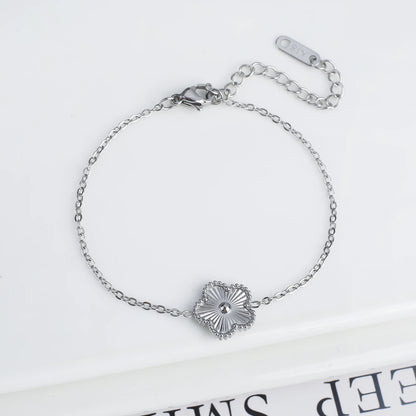 Luxury Stainless Steel Adjustable Five Flower Bracelet
