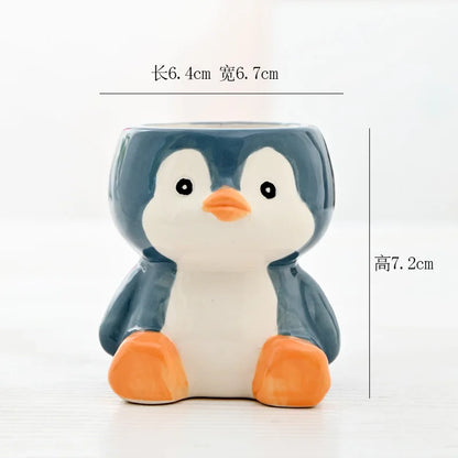 Cartoon Animal Ceramic Flower Pot Table Display