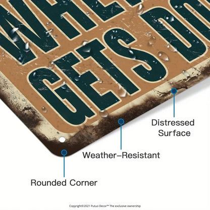 "Dad's Workshop Sign" Premium Aluminum Art Decor