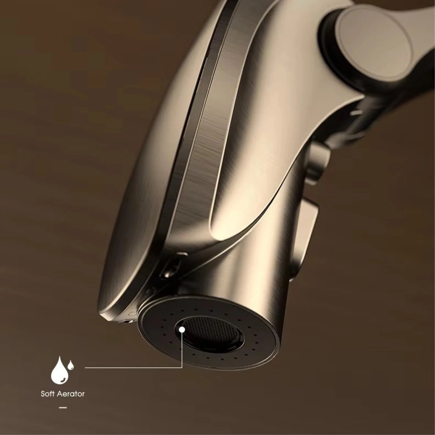 Gunmetal Brass Kitchen Faucet with LED Display