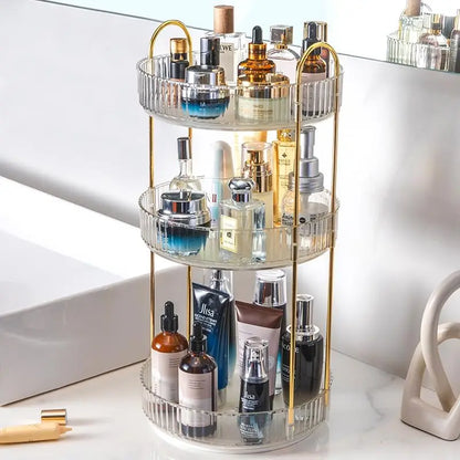 Rotating Makeup Organizer for Vanity High-Capacity