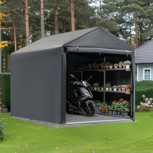 Carport Storage Shed, Heavy Duty Outdoor Storage