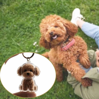 Creative Transparent Cute Dog Pendant Key Chain