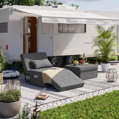 4-in-1 Sofa Bed Sleeper Chair Convertible Futon