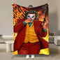 Warm Soft Clown Joker Flannel Throw Blanket
