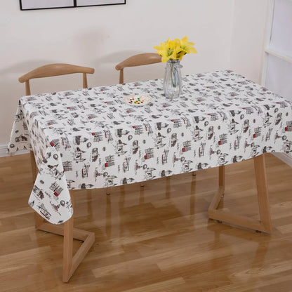 Waterproof Vinyl Tablecloth Rectangle Durable Party Cover
