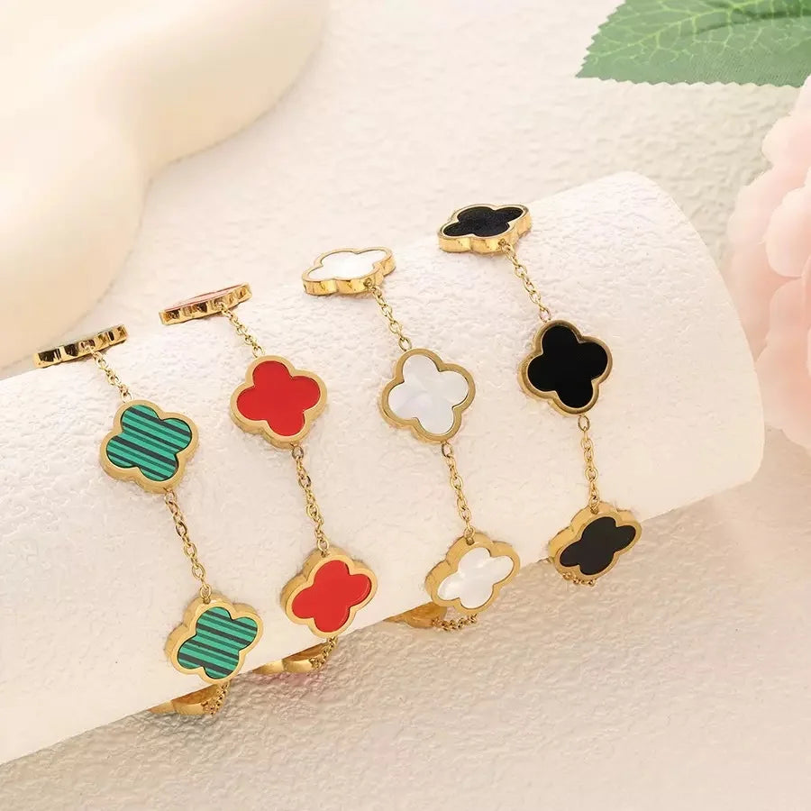 Fashionably Simple Four-Leaf Clover Stainless Steel