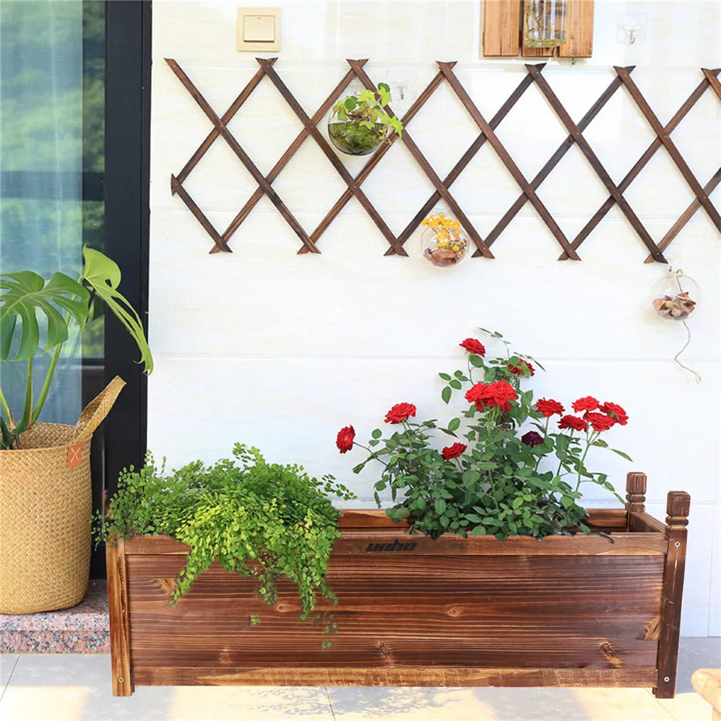Wooden Raised Flower Bed Indoor Outdoor