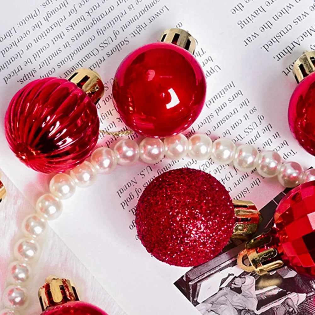 36pcs Plating Glossy 3cm Decorative Christmas Balls