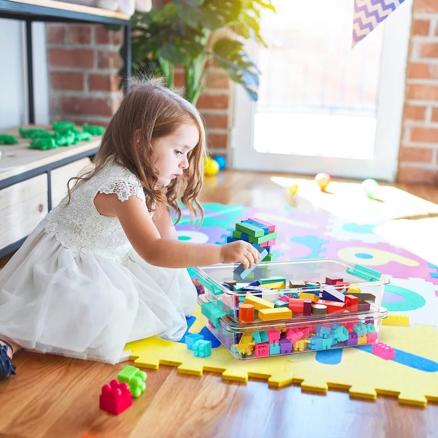 6 Qt Clear Plastic Storage Bins & Lids