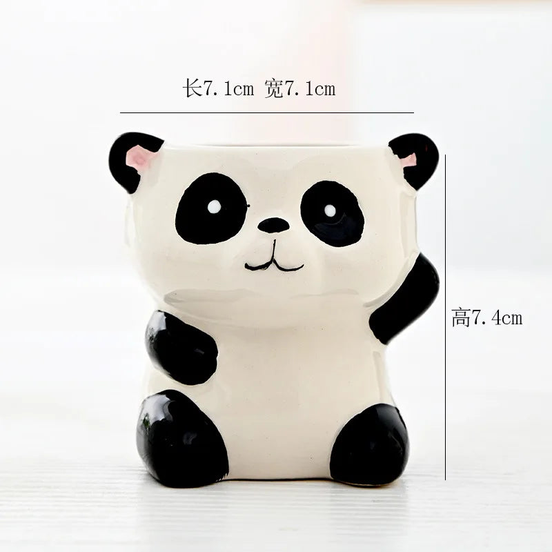 Cartoon Animal Ceramic Flower Pot Table Display