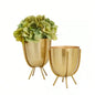 6',  7" Gold Metal Planter Removable Stand