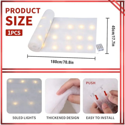 2 Roll Fluffy Thick Fake Snow Blanket