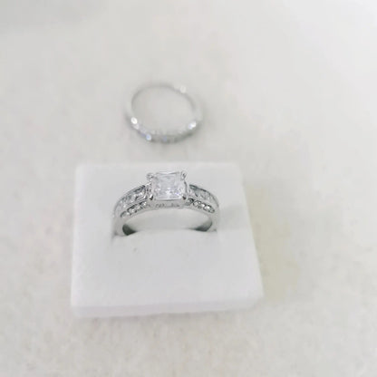 2pcs/set Engagement Wedding Rings For Women