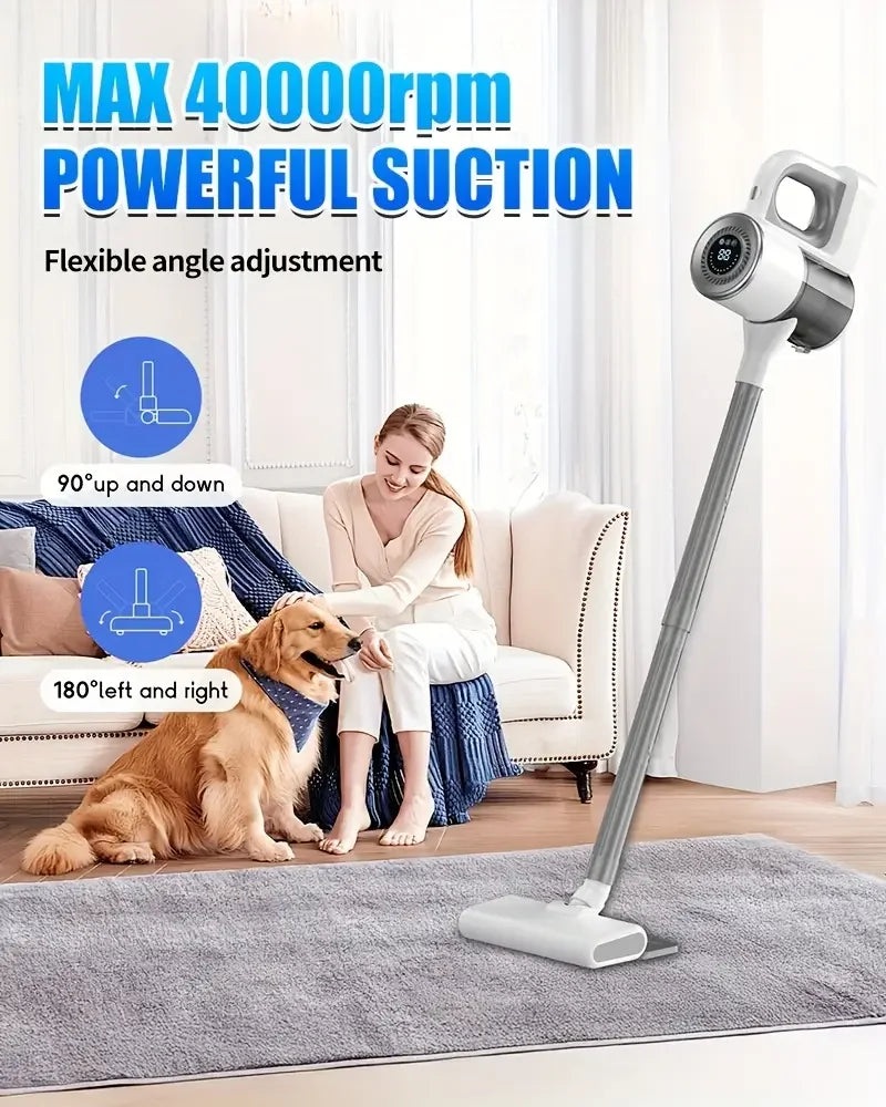 2-in-1 Cordless Vacuum 3-Speed, Long Runtime