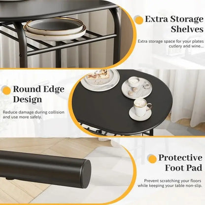 Kitchen Breakfast Nook Set with 2 Chairs