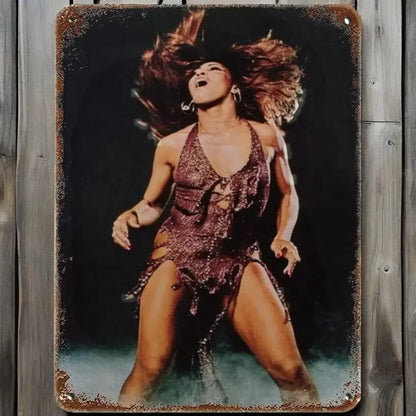 Tina Turner Sign "Proud Mary" Lyrics Embossed