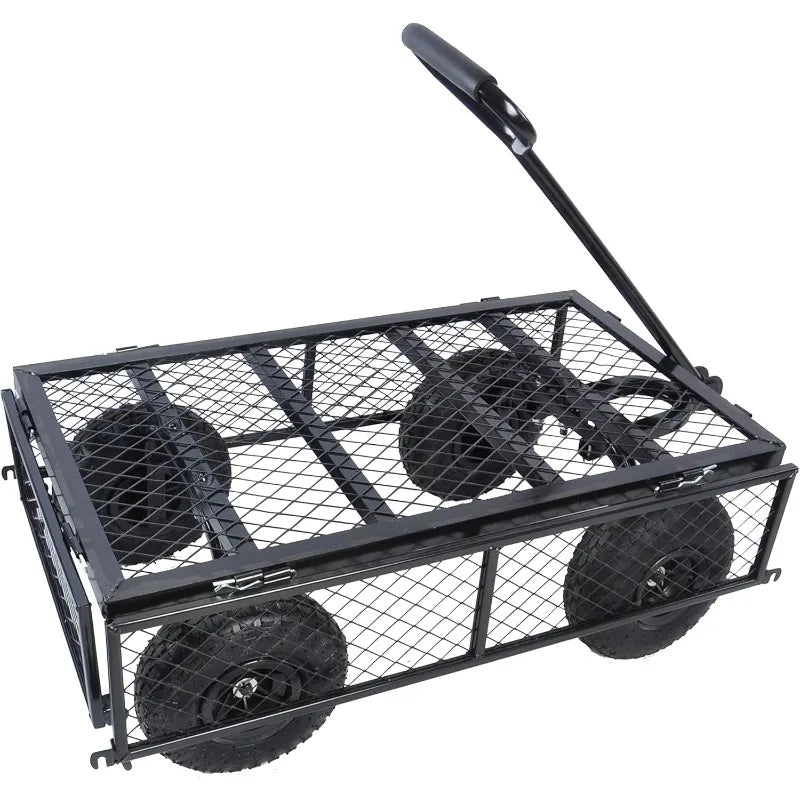 Steel Utility Cart Detachable mesh Side Plates