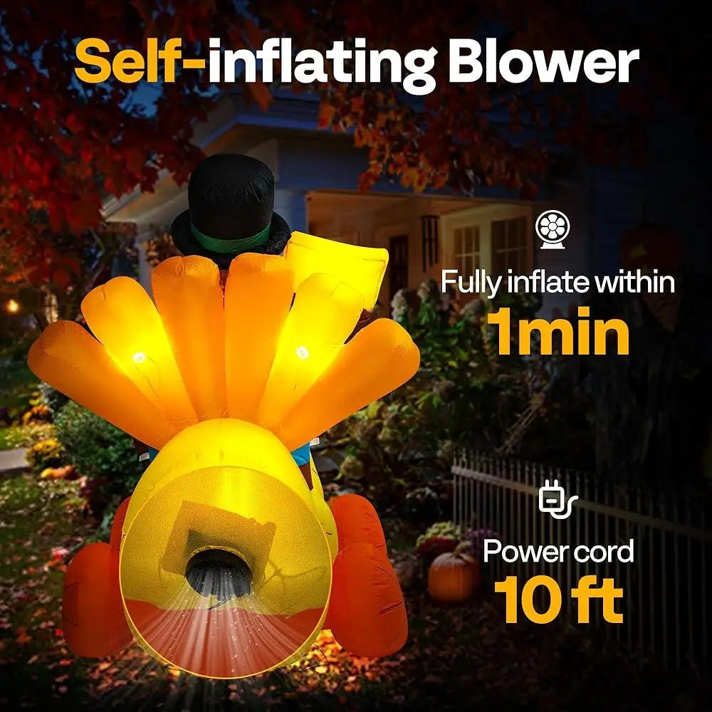 Thanksgiving Easy Inflatable Turkey Driving Corn Car