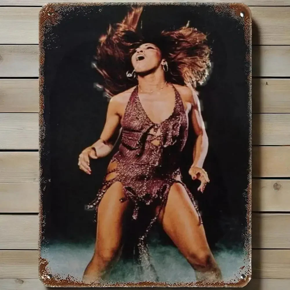 Tina Turner Sign "Proud Mary" Lyrics Embossed