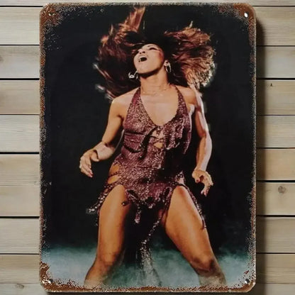 Tina Turner Sign "Proud Mary" Lyrics Embossed