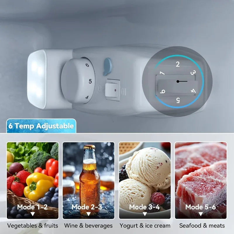 3.6 Cu. Fridge\Freezer Adjustable Glass Shelves