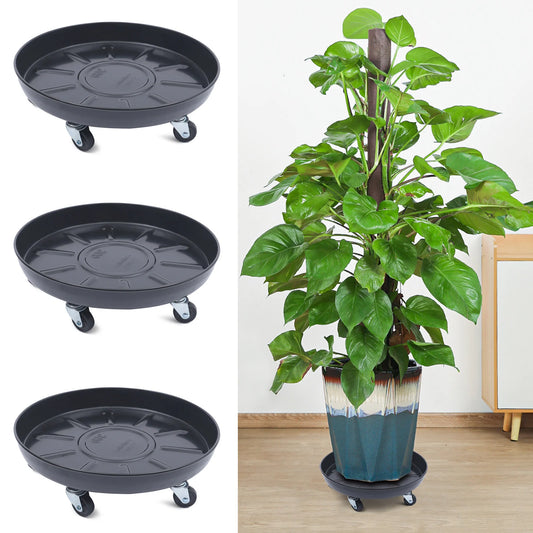 3pcs Black Heavy Duty Iron Plant Stand
