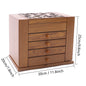 5-tier Wooden Jewelry Box w/Drawers, Mirror, Organizer