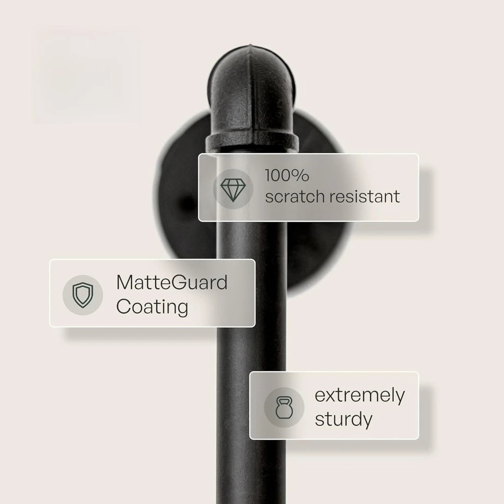 Upgraded Industrial Pipe Clothing Rack Wall Mounted