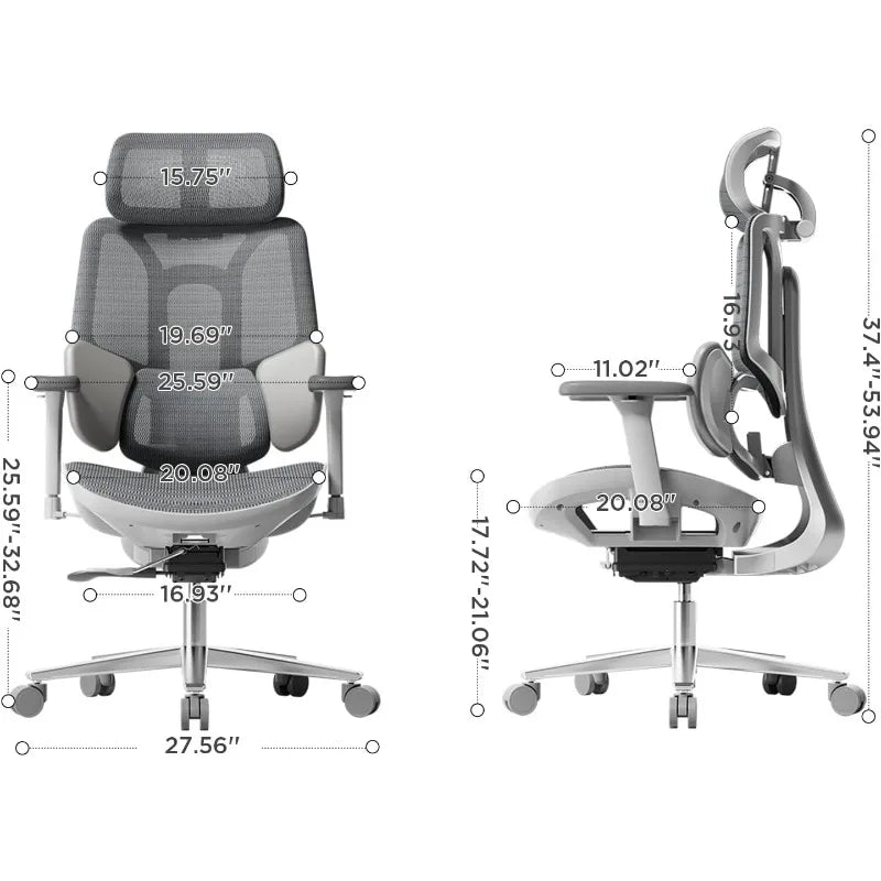 Air Ergonomic Seat, Big and Tall, Headrest