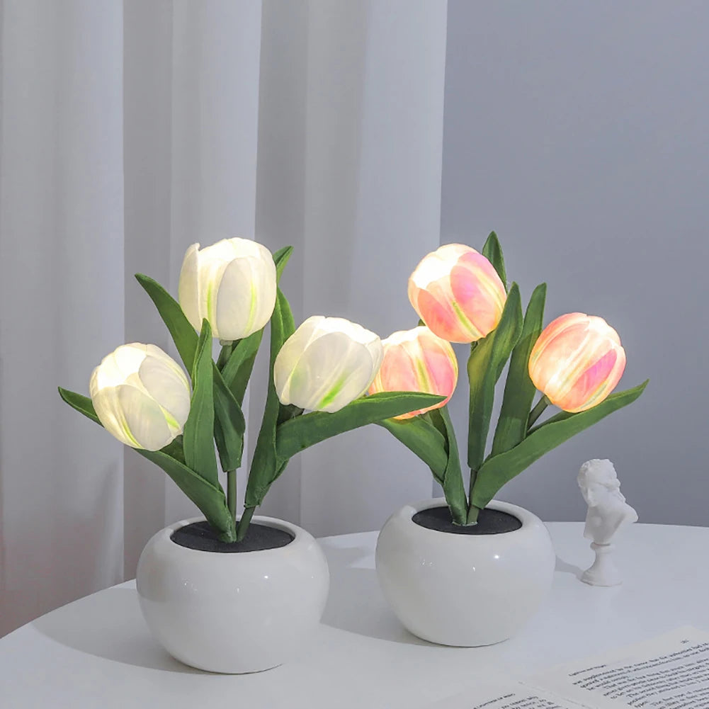 Led Simulation Tulip Night Light Fake Flower