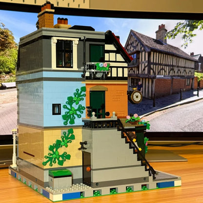 Downtown Street View House Model Building Blocks