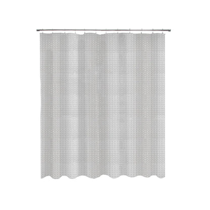 Medium Weight Shower Curtain Waterproof Geometric Embossed