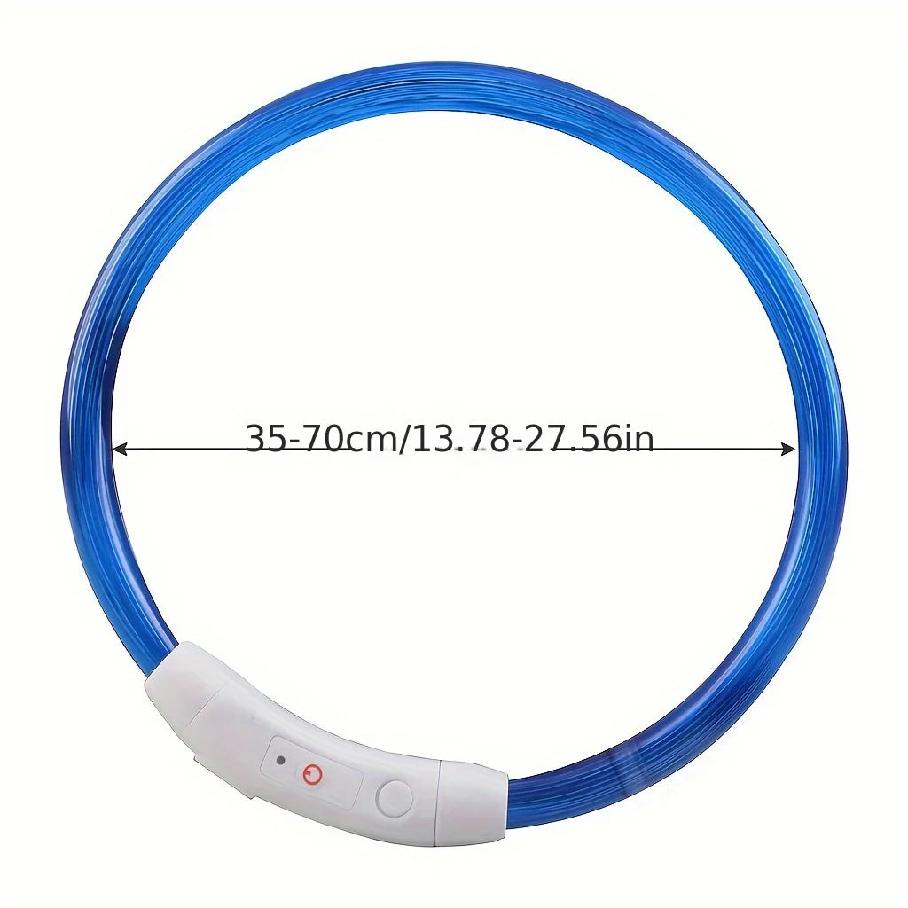 New Safe LED Dog Collar, USB Rechargeable