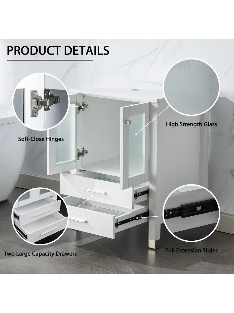 Bathroom Vanity with Sink Combo & Main Cabinet