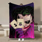 Warm Soft Clown Joker Flannel Throw Blanket