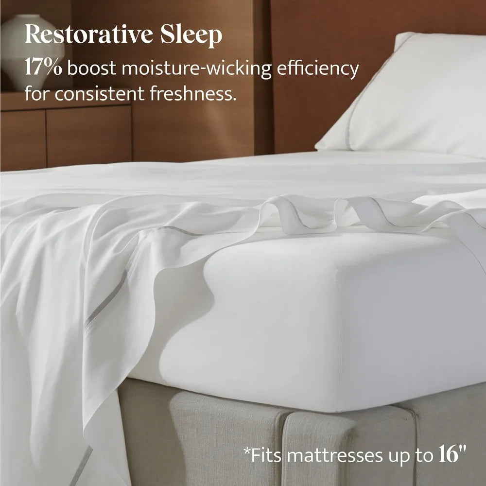 Double Stitch Cotton Tencel Bed Sheets