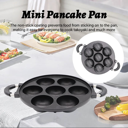 7 Hole Cast Iron Cookware Omelette or Cake Mold