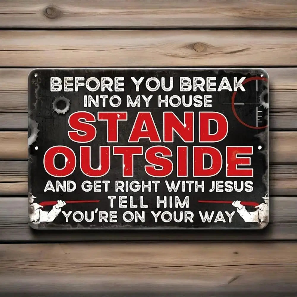 Wall Art Classic Humor Decor No Trespassing