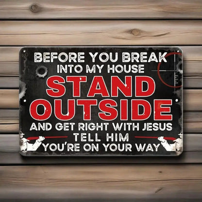 Wall Art Classic Humor Decor No Trespassing