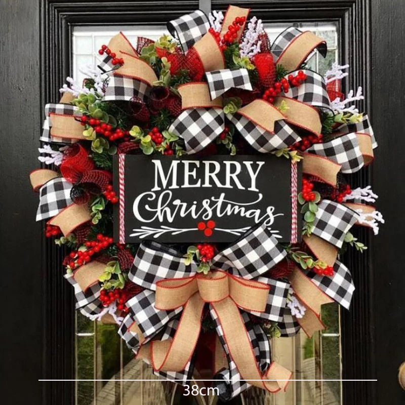 Christmas Letter Wreath American Christmas Door Hanging