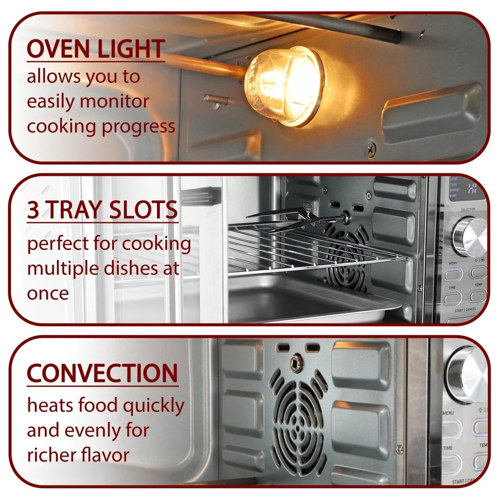 Digital Electric Oven French Door Multi-Function Rotisserie