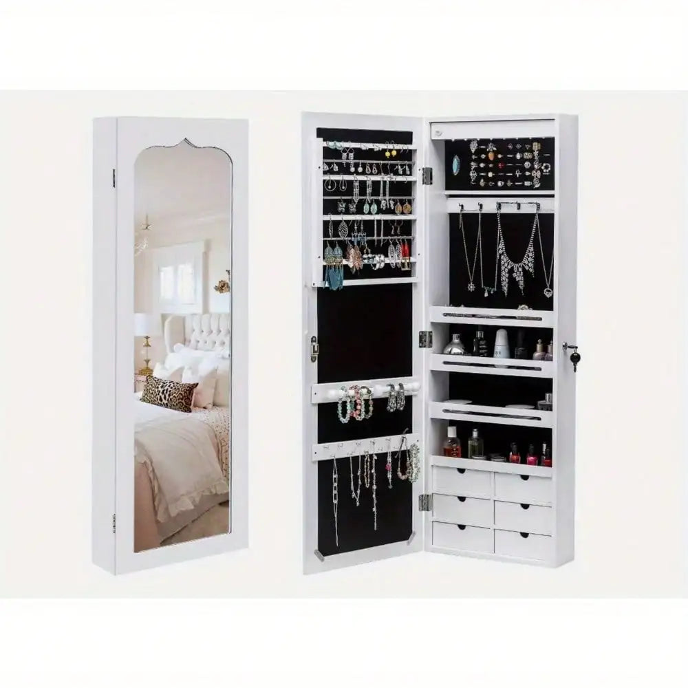 Elegant New Wall/Door Mounted Jewelry Armoire