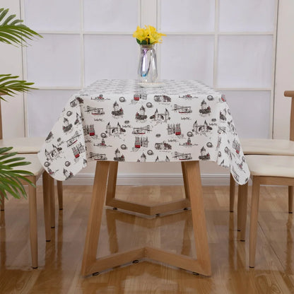 Waterproof Vinyl Tablecloth Rectangle Durable Party Cover