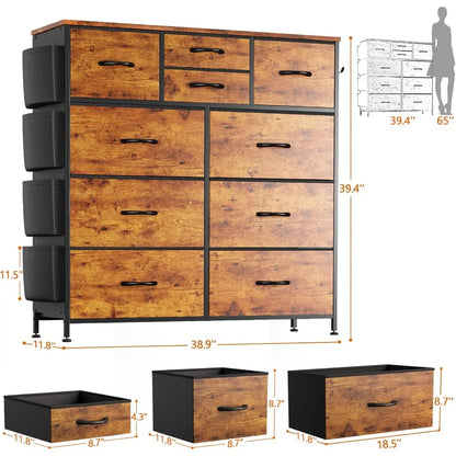 Chest of Drawers for Bedroom, Side Pockets