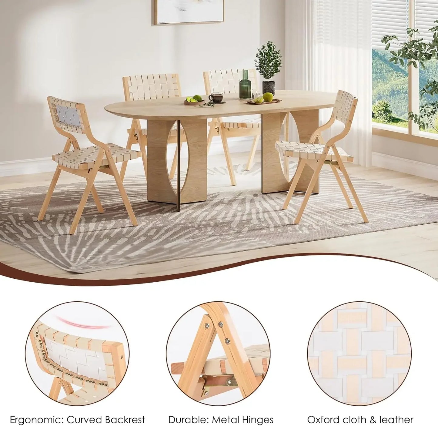 Wooden Indoor Stackable Dining Chairs for Kitchen