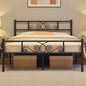 Queen Size 13" Black Metal Bed Frame