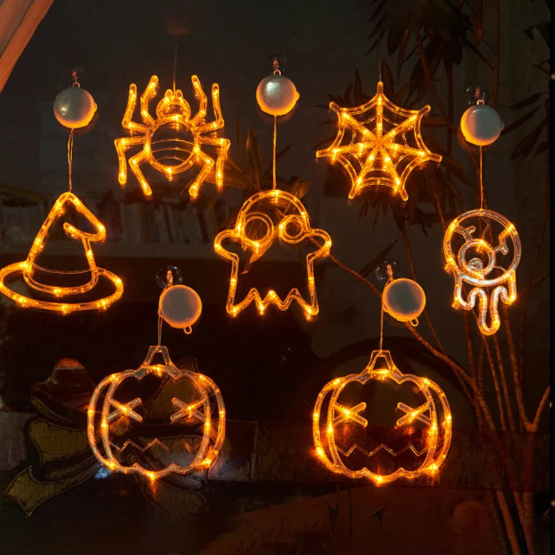 Halloween LED Sucker Lamp Window Hanging Decorations